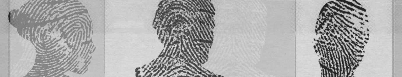 Faces rendered as fingerprints
